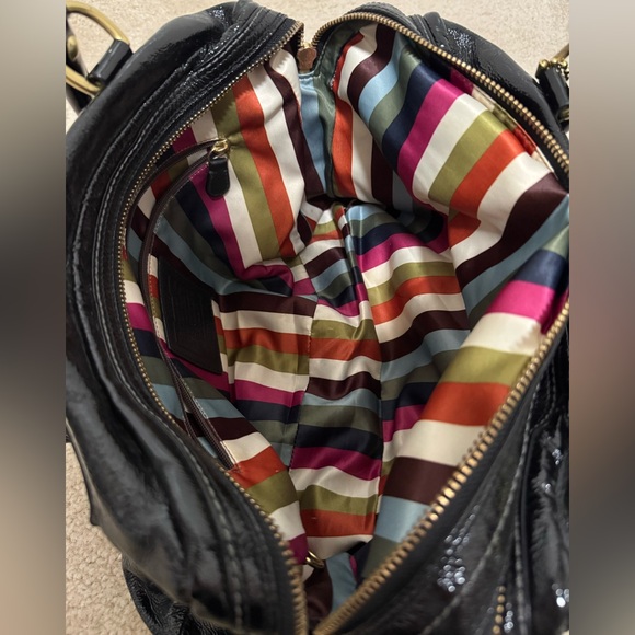 Coach Peyton Black Patent Leather Legacy Satchel - Picture 3 of 6